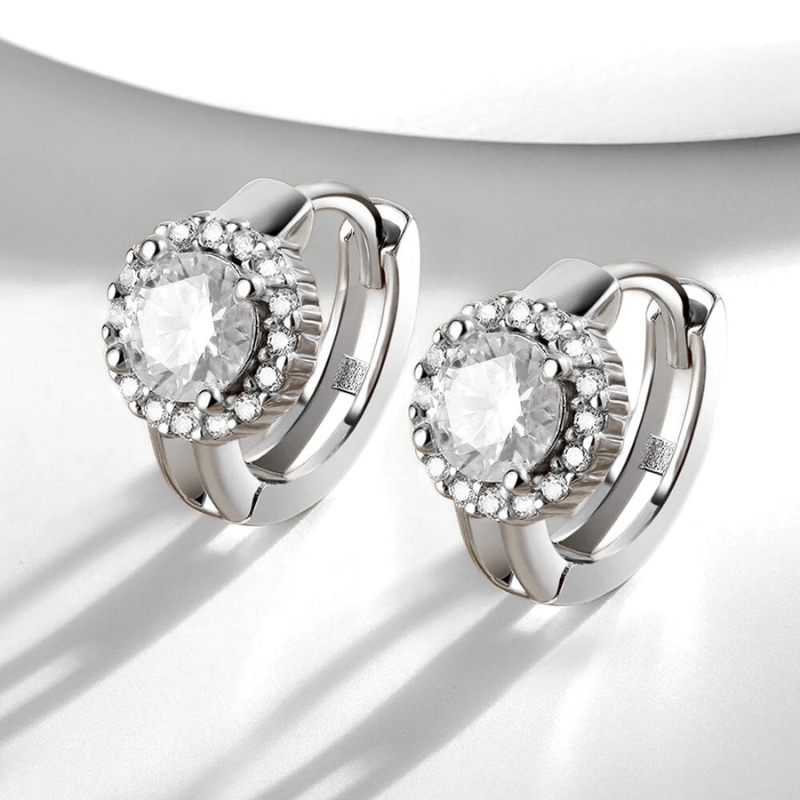 diamanten oorbellen