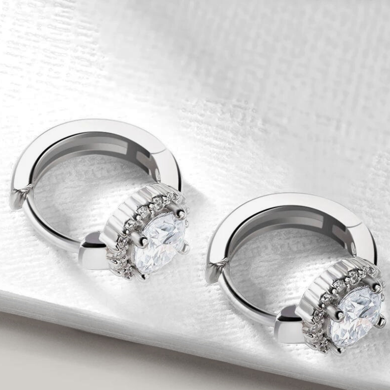 diamanten oorbellen