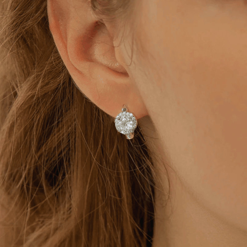diamanten oorbellen